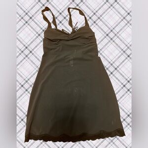 UO Out from Under Black Mini Sundress Dress With Lace Trim